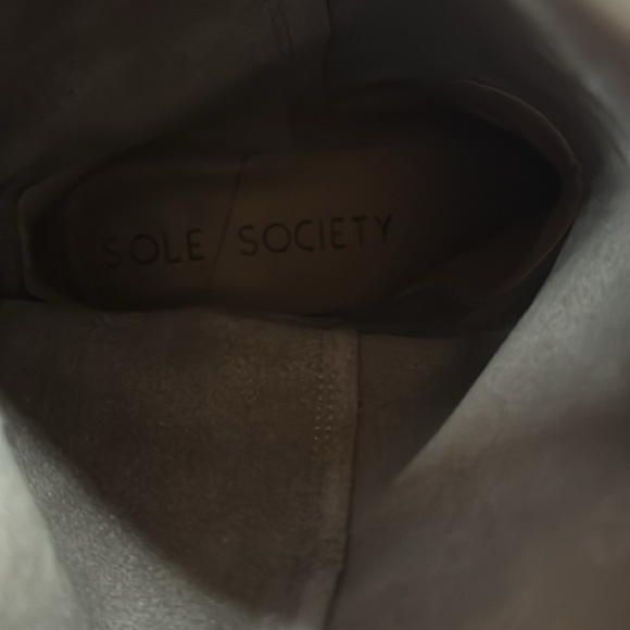 Slouchy suede midi boots - EUC Sole society size 11 grey greige - Picture 6 of 7